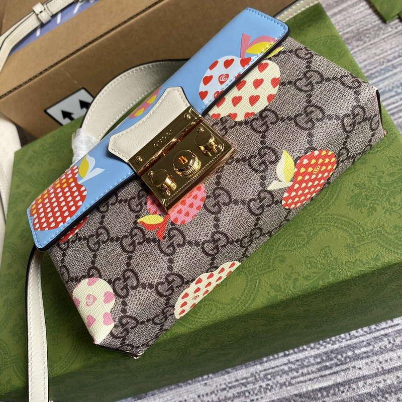 Gucci 652683 Padlock Mini Bag Blue and White