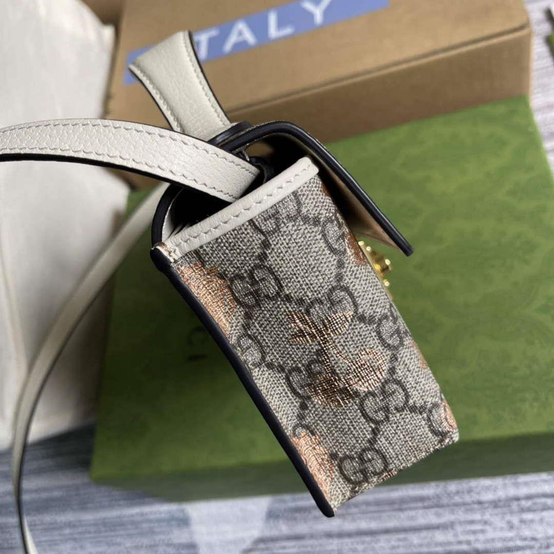 Gucci 652683 Padlock Mini Bag White leather