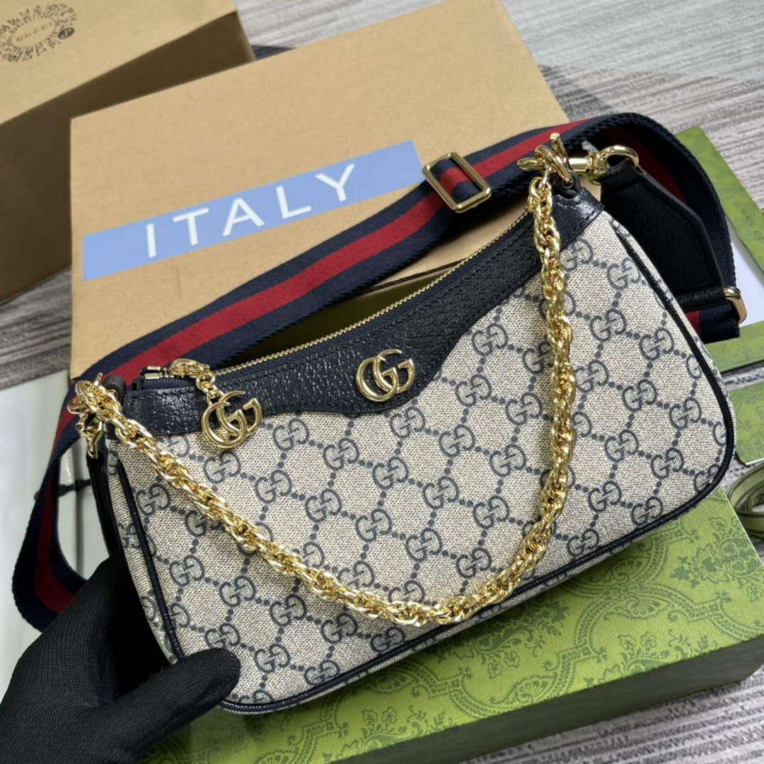 Gucci 735132 Ophidia GG Small Handbag Blue