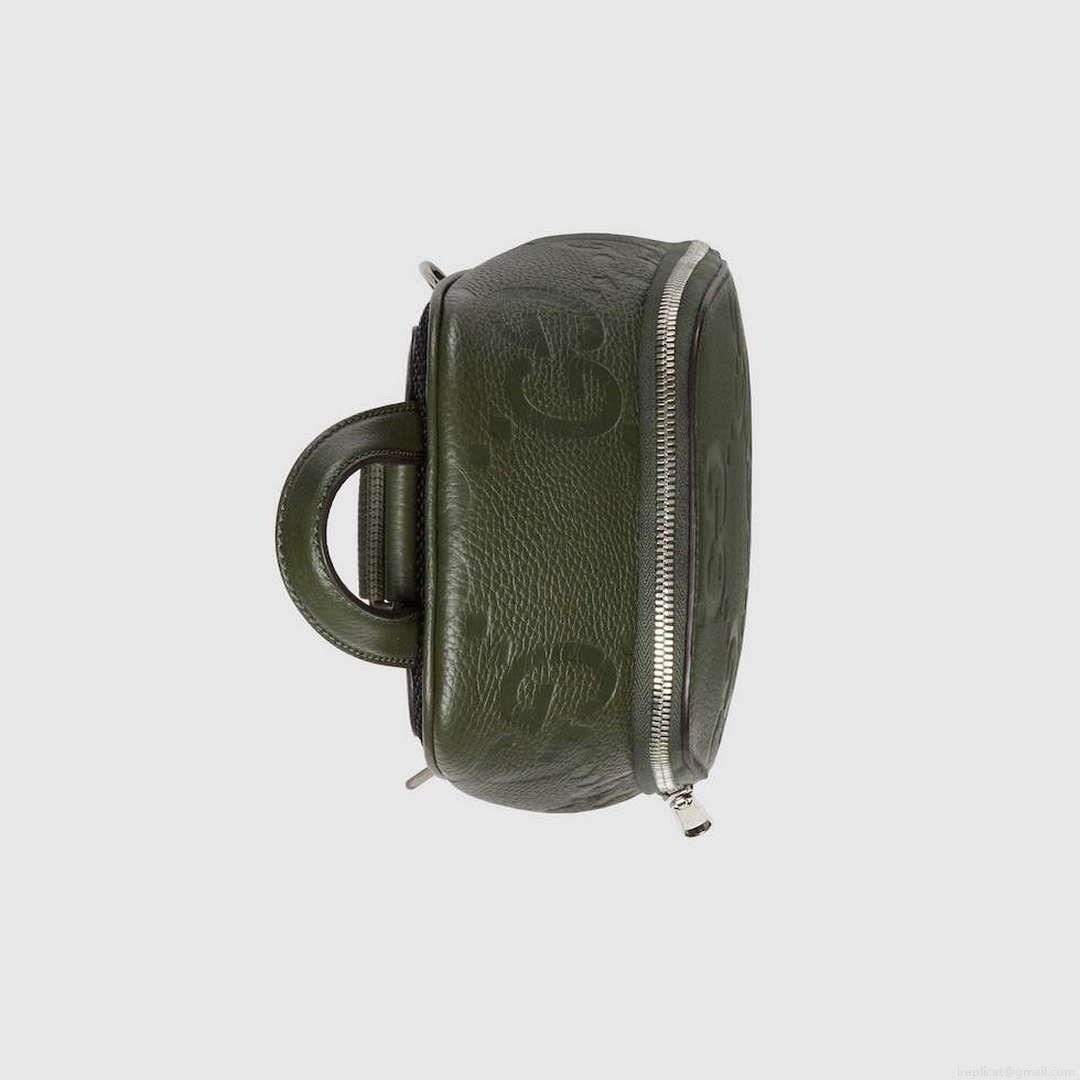 Gucci 766937 Jumbo GG Crossbody Bag Dark green