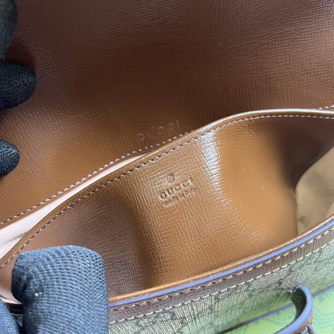 Gucci 752002 Gucci Horsebit 1955 Mini Bag Beige and Brown