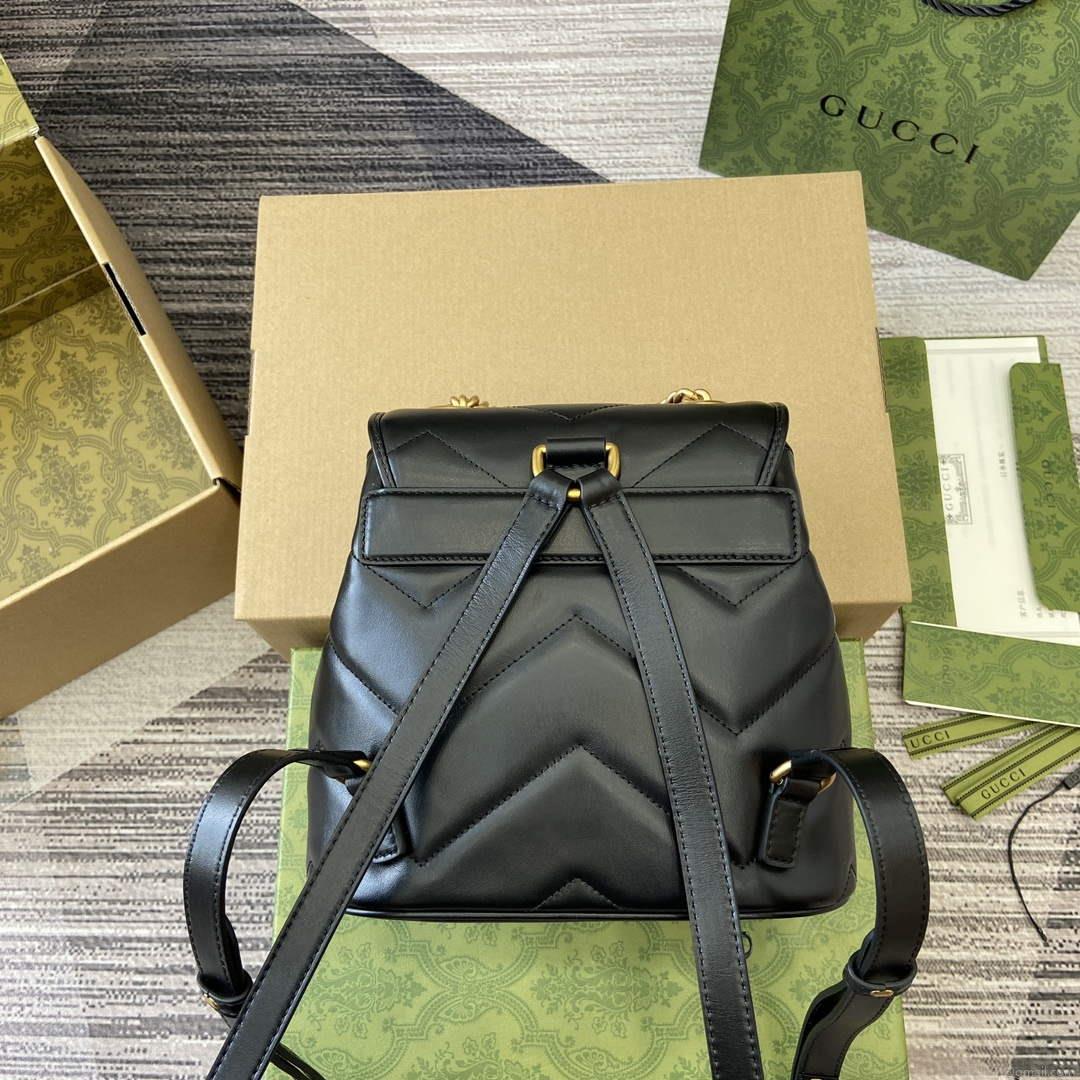 Gucci 777253 GG Marmont Mini Backpack Black