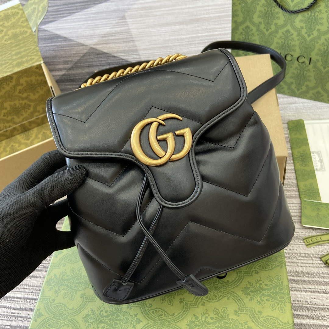 Gucci 777253 GG Marmont Mini Backpack Black
