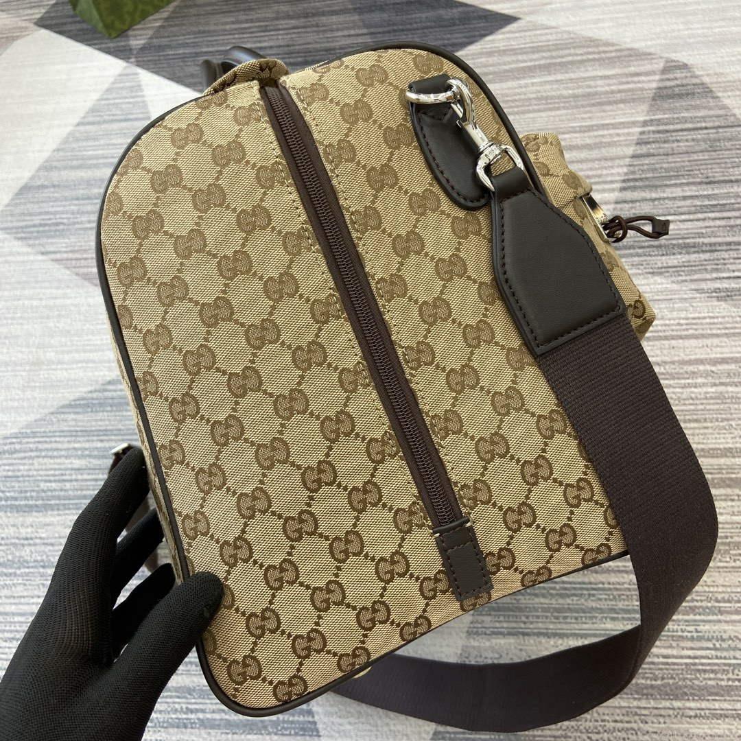 Gucci 802095 Medium GG Duffle Bag Brown