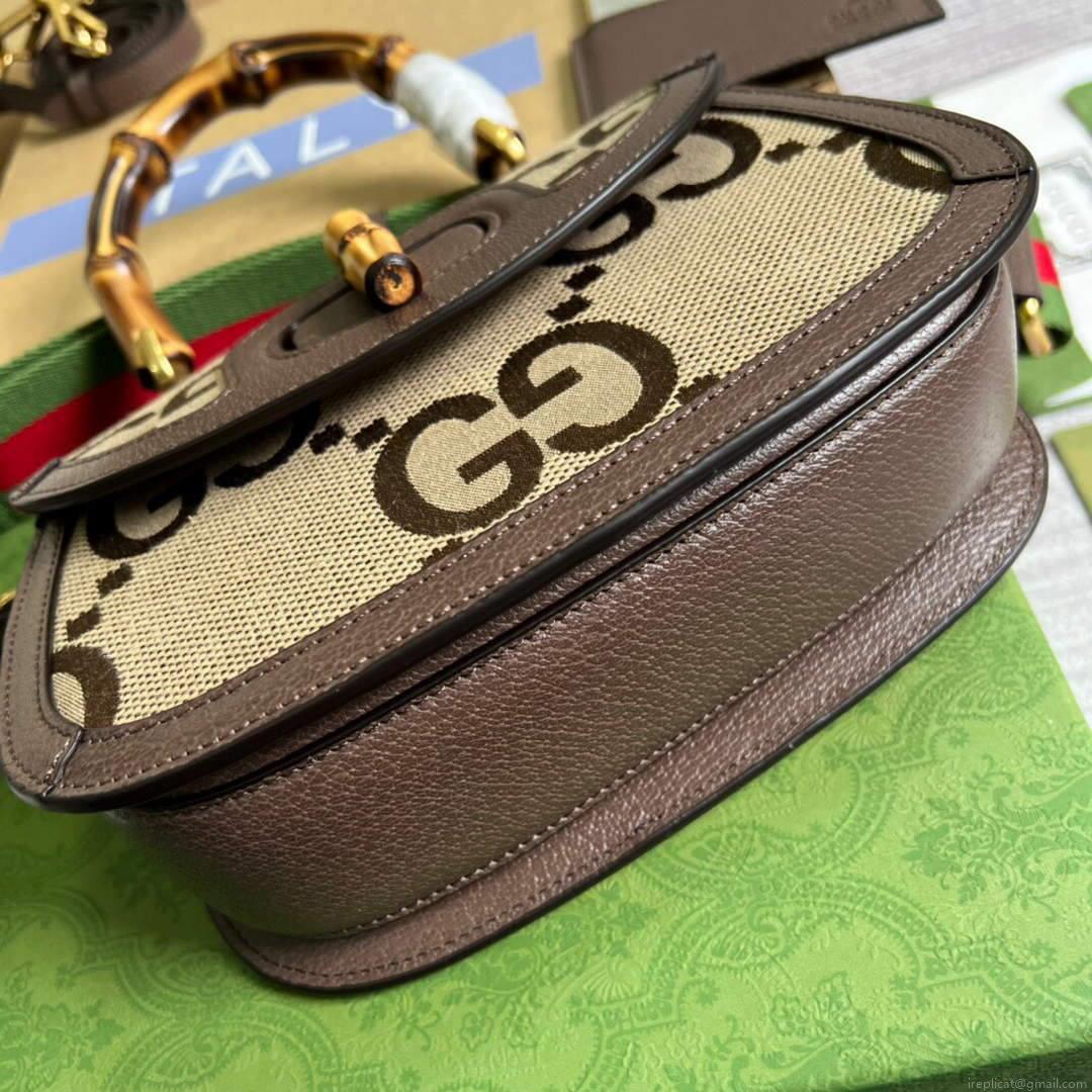 Gucci 675797 Small Jumbo GG Bag With Bamboo