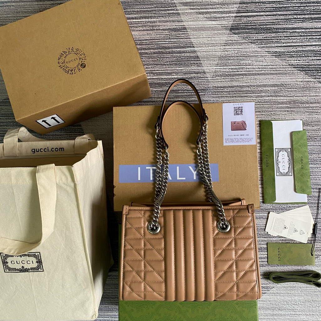 Gucci 681483 GG Marmont small tote bag Apricot