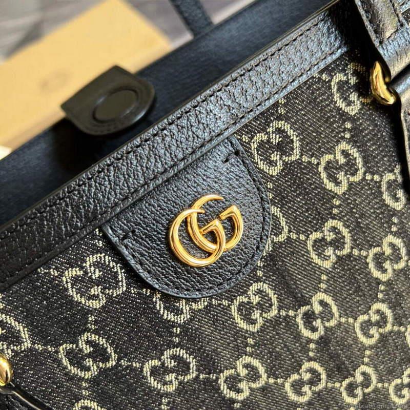 Gucci 631685 Ophidia Medium Tote With Web Black
