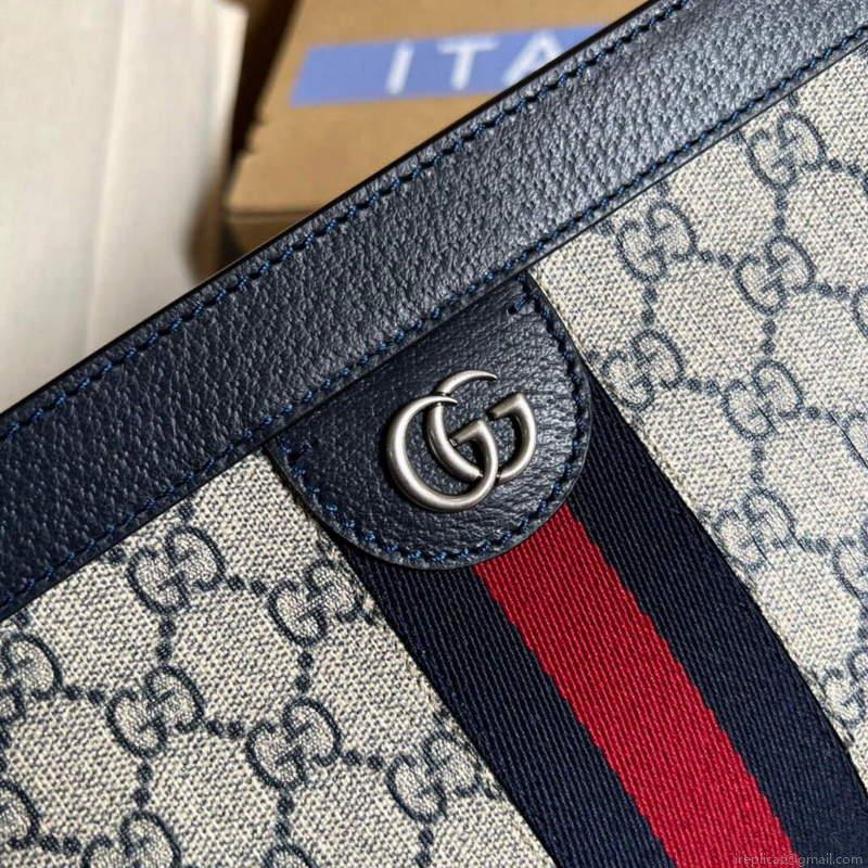 Gucci 503877 Ophidia GG Small Shoulder Bag Beige Blue