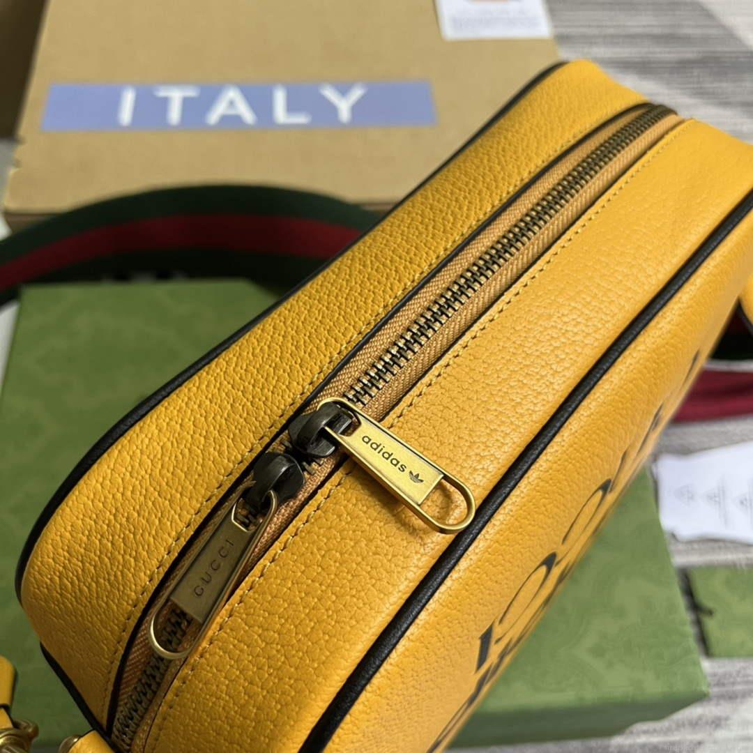 Adidas x Gucci small shoulder bag 702427 Yellow leather