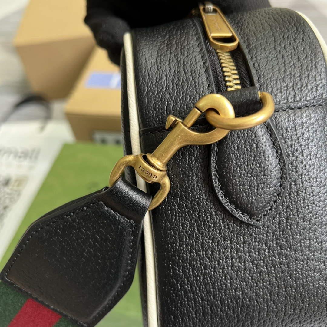 Adidas x Gucci small shoulder bag 702427 Black leather