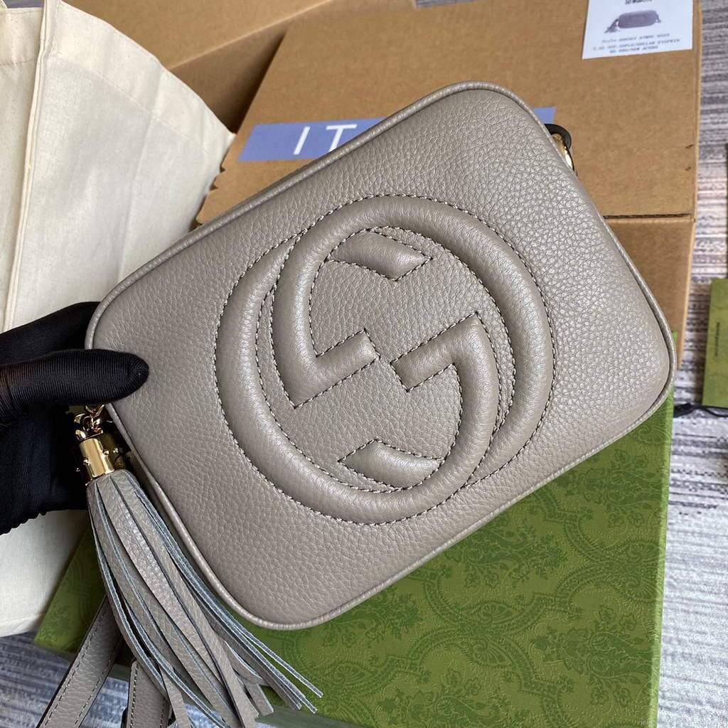 Gucci 308364 Soho small leather crossbody-bags disco bag Grey