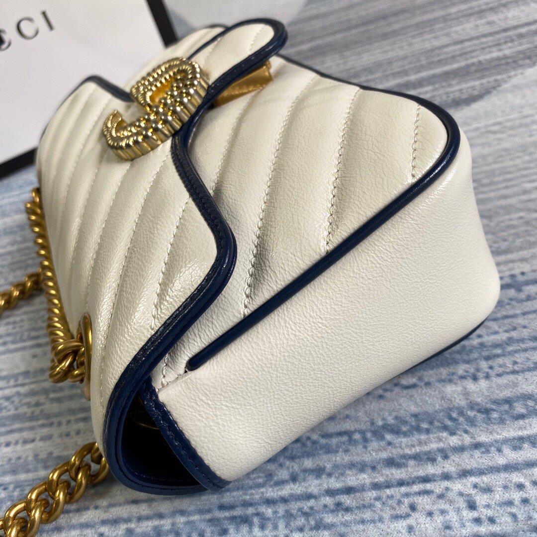 Gucci 446744 GG Marmont Matelassé Mini Bag Beige