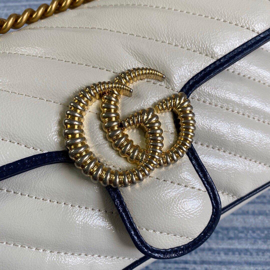 Gucci 446744 GG Marmont Matelassé Mini Bag Beige