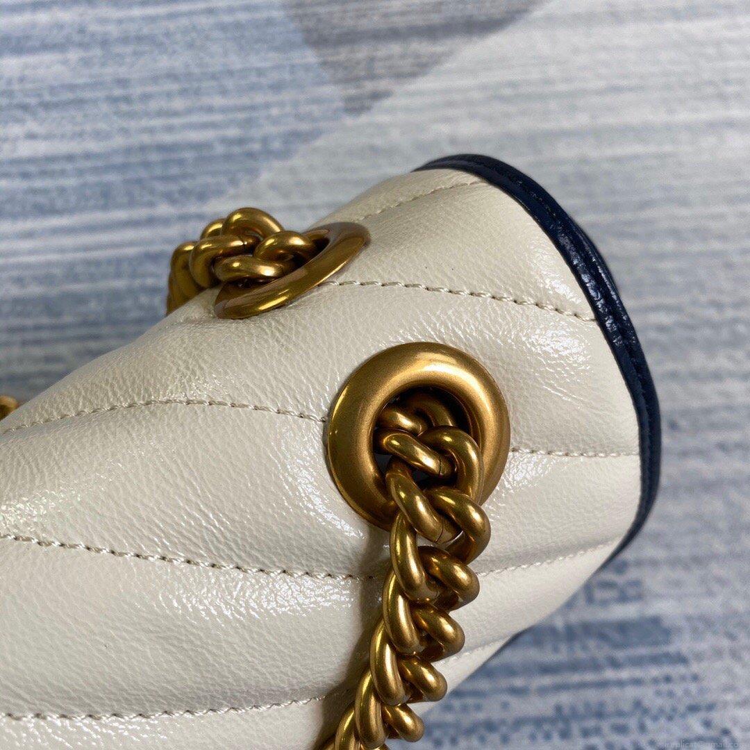Gucci 446744 GG Marmont Matelassé Mini Bag Beige