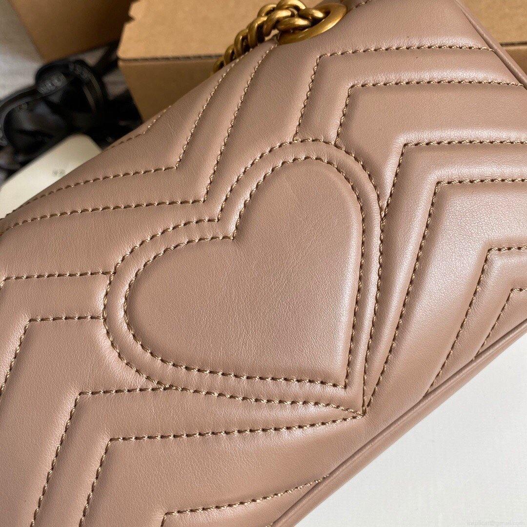 Gucci 446744 GG Marmont Matelassé Mini Bag Light Pink