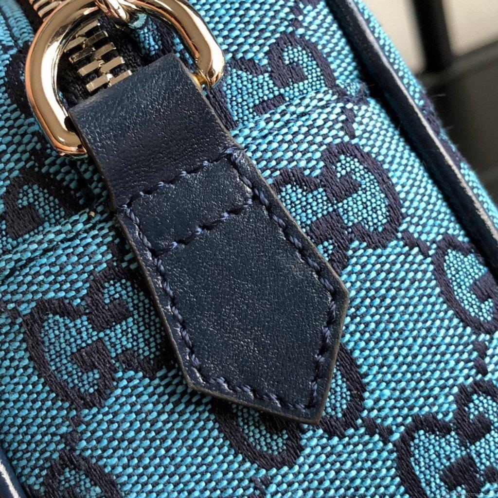 Gucci 447632 GG Marmont Multicolour Small Shoulder Bag Blue