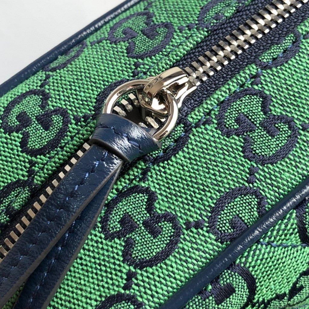 Gucci 447632 GG Marmont Multicolour Small Shoulder Bag Green