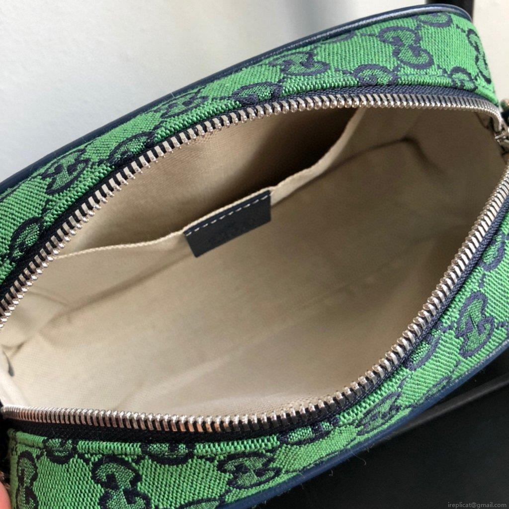 Gucci 447632 GG Marmont Multicolour Small Shoulder Bag Green