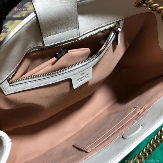 Gucci 453569 GG Marmont Matelassé Shoulder Bag White