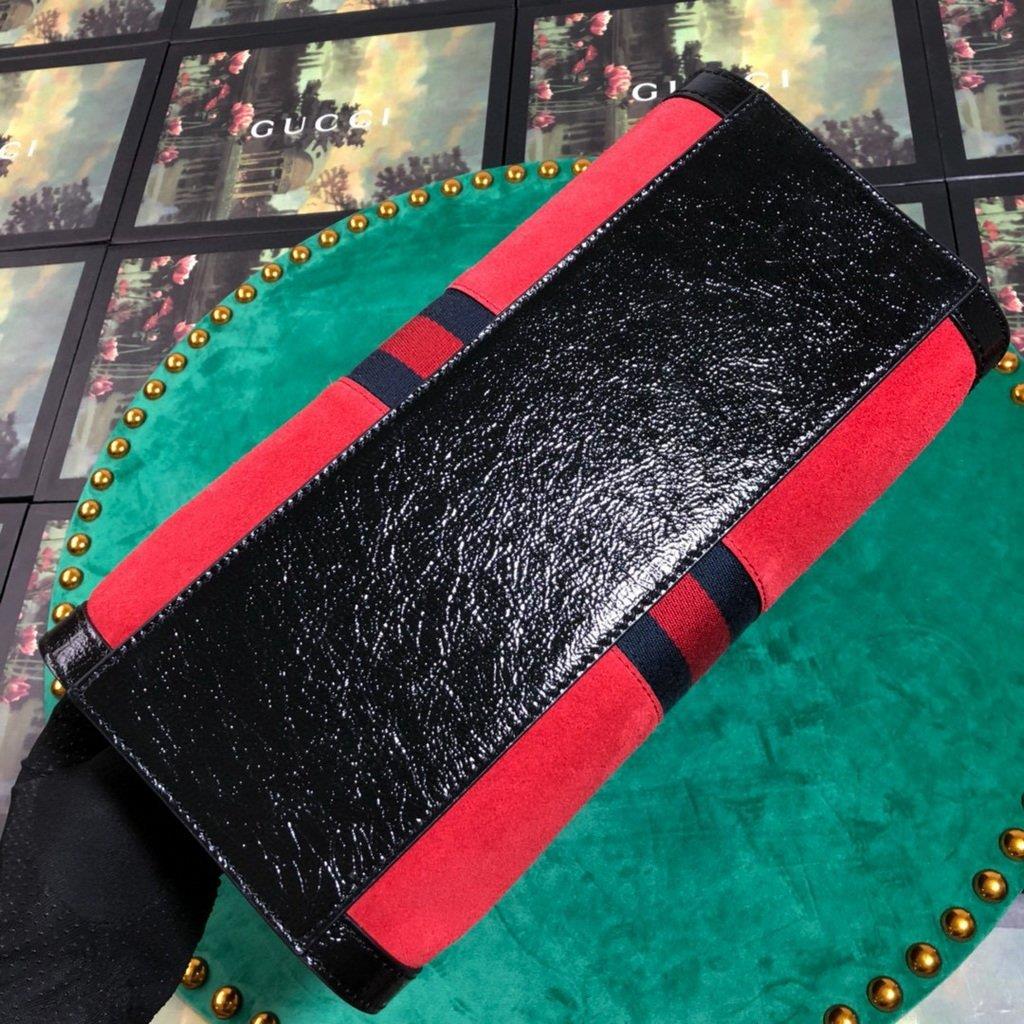 Gucci 524537 Gucci Ophidia GG Medium Tote Shoulder Bag Red
