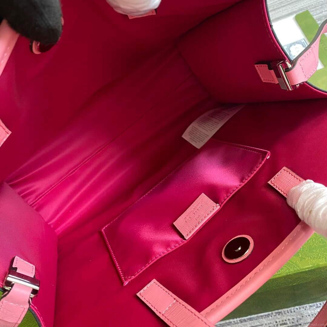 Gucci 612992 GG Medium Ophidia Tote Shoulder Bag Pink
