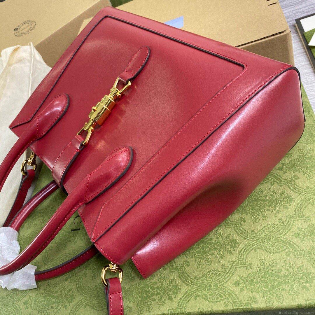 Gucci 649016 Gucci Jackie 1961 Medium Tote Bag Red