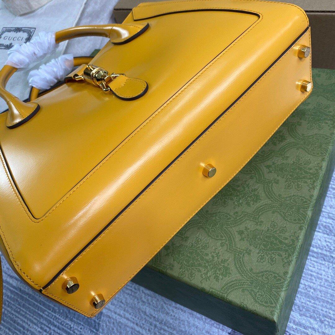 Gucci 649016 Gucci Jackie 1961 Medium Tote Bag Yellow
