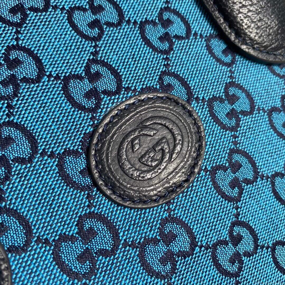 Gucci 659983 GG Multicolour Small Tote Bag Blue