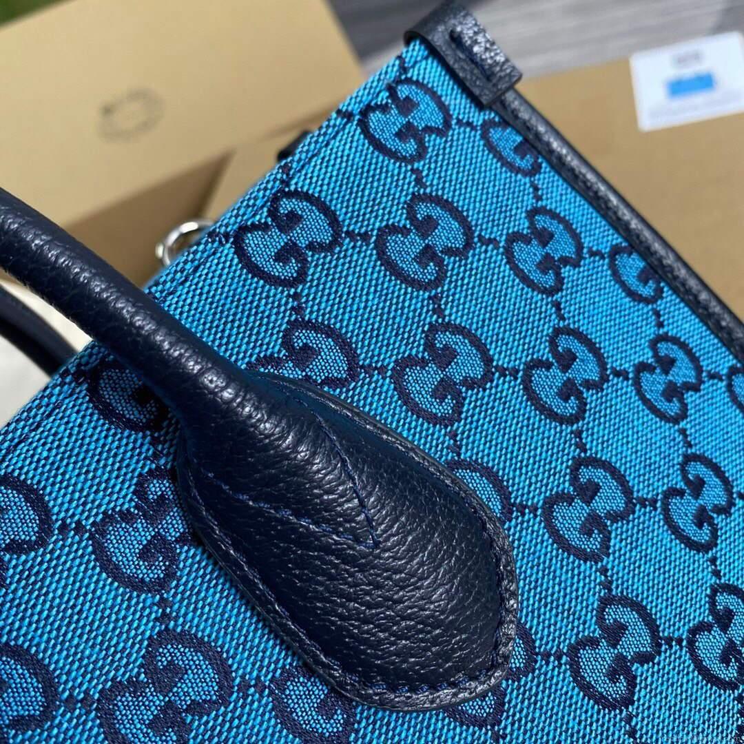 Gucci 659983 GG Multicolour Small Tote Bag Blue