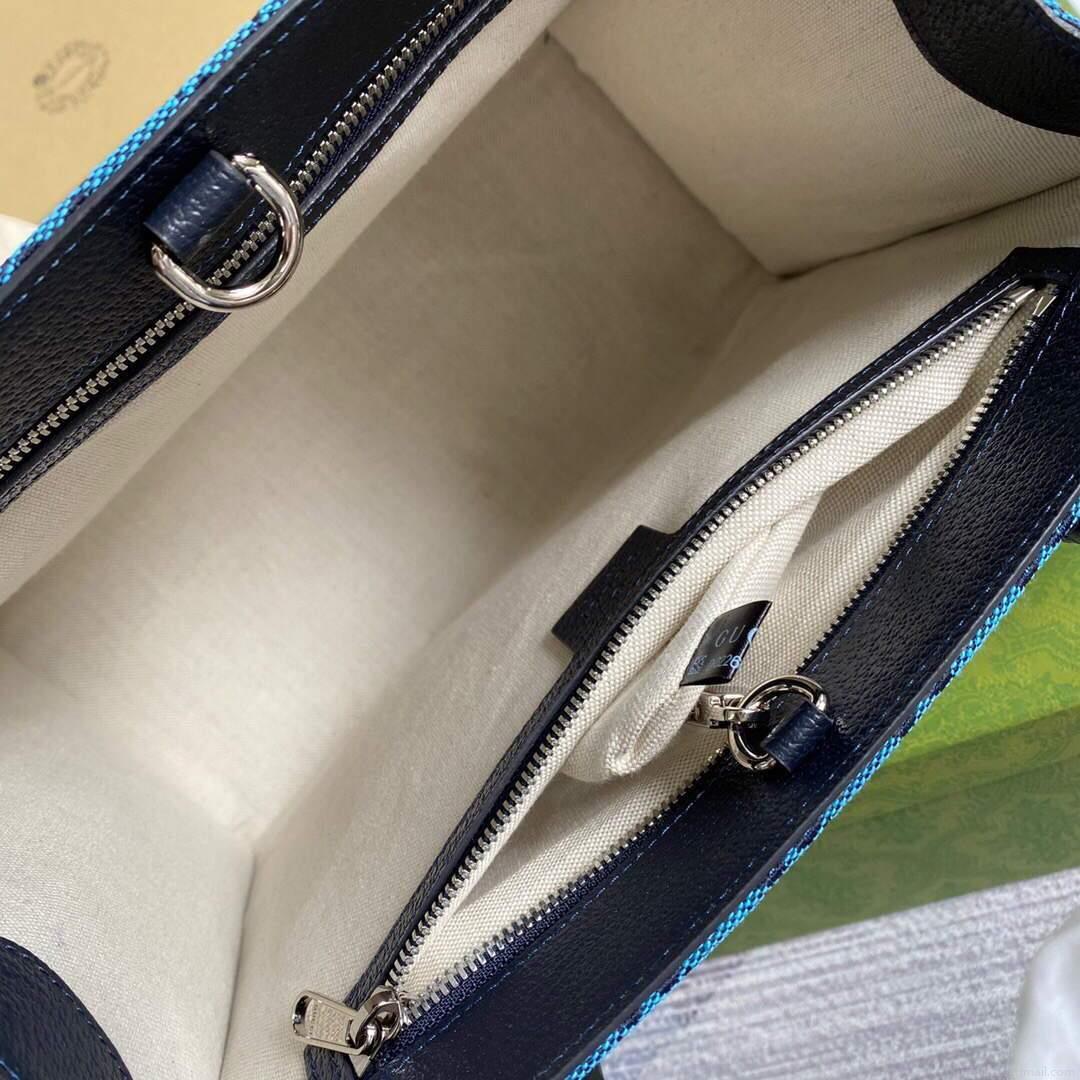 Gucci 659983 GG Multicolour Small Tote Bag Blue