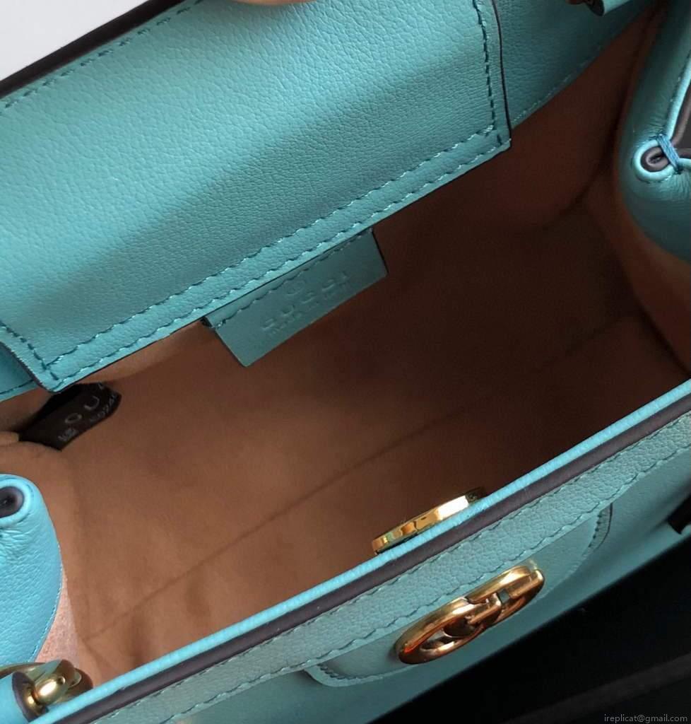 Gucci Diana Mini tote bag top handle bag Gucci 655661 Lake Blue