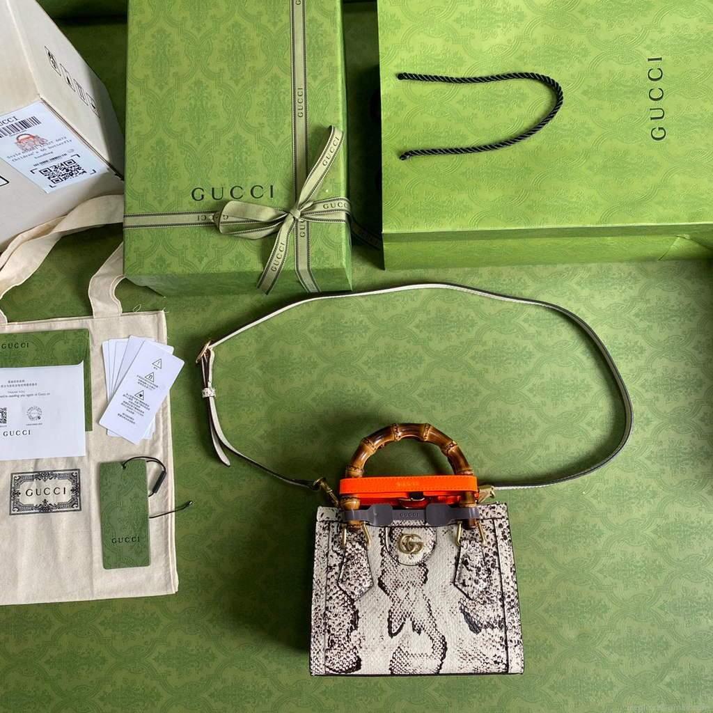 Gucci Diana Mini tote bag top handle bag Gucci ‎655661 Grey