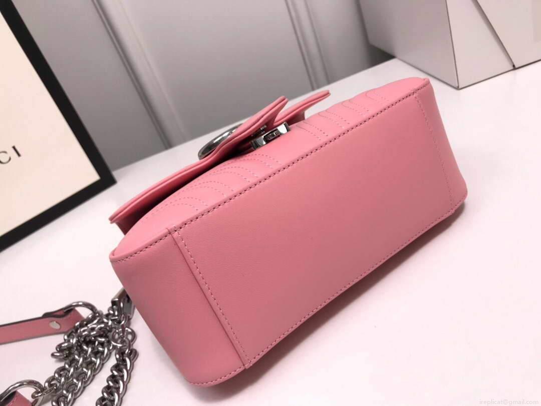 Gucci ‎547260 GG Marmont Mini Top Handle Bag Pink