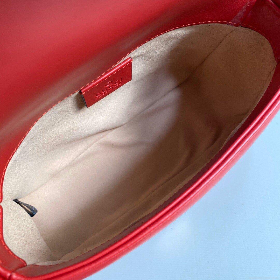 Gucci ‎547260 GG Marmont Mini Top Handle Bag Red