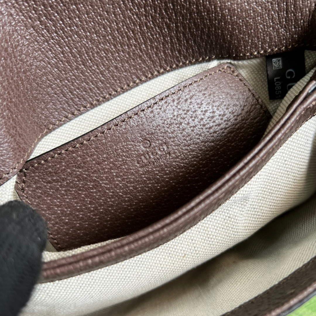 Gucci ‎698643 Blondie mini bag in GG brown leather