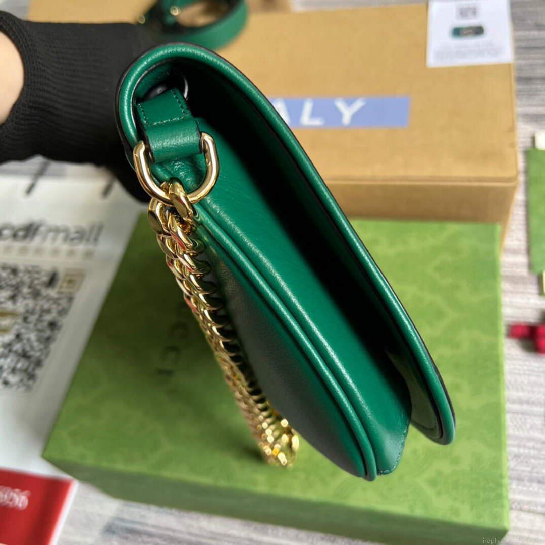 Gucci 699268 Gucci Blondie shoulder leather bag Green