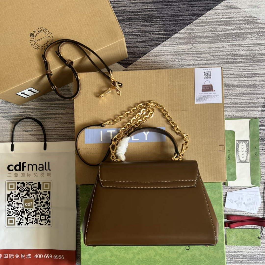 Gucci 702049 Horsebit 1955 Medium Bag Brown