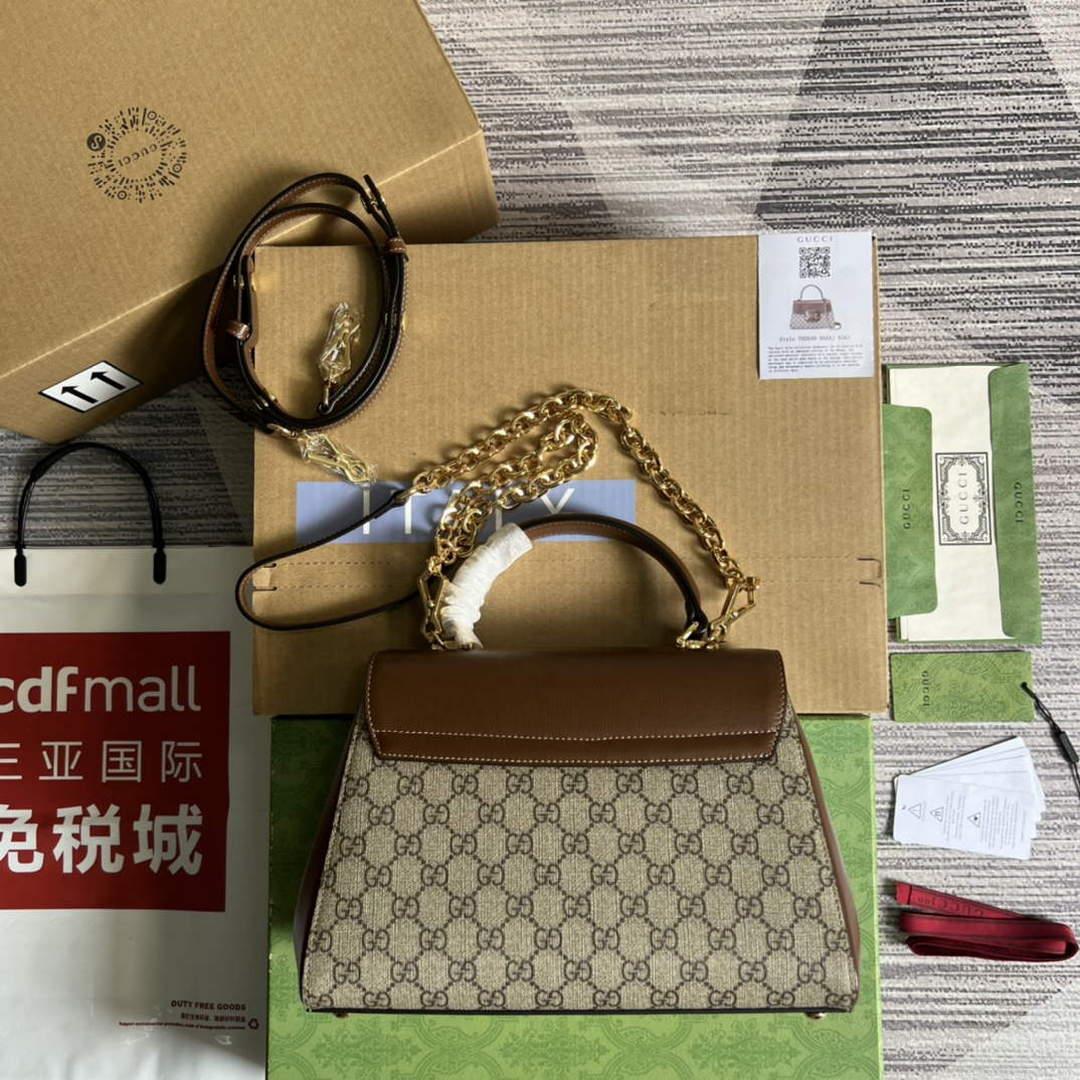 Gucci 702049 Horsebit 1955 Medium Bag Beige Brown