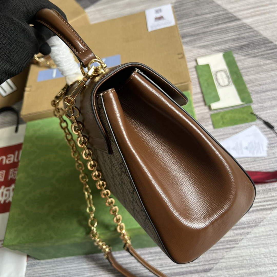 Gucci 702049 Horsebit 1955 Medium Bag Beige Brown