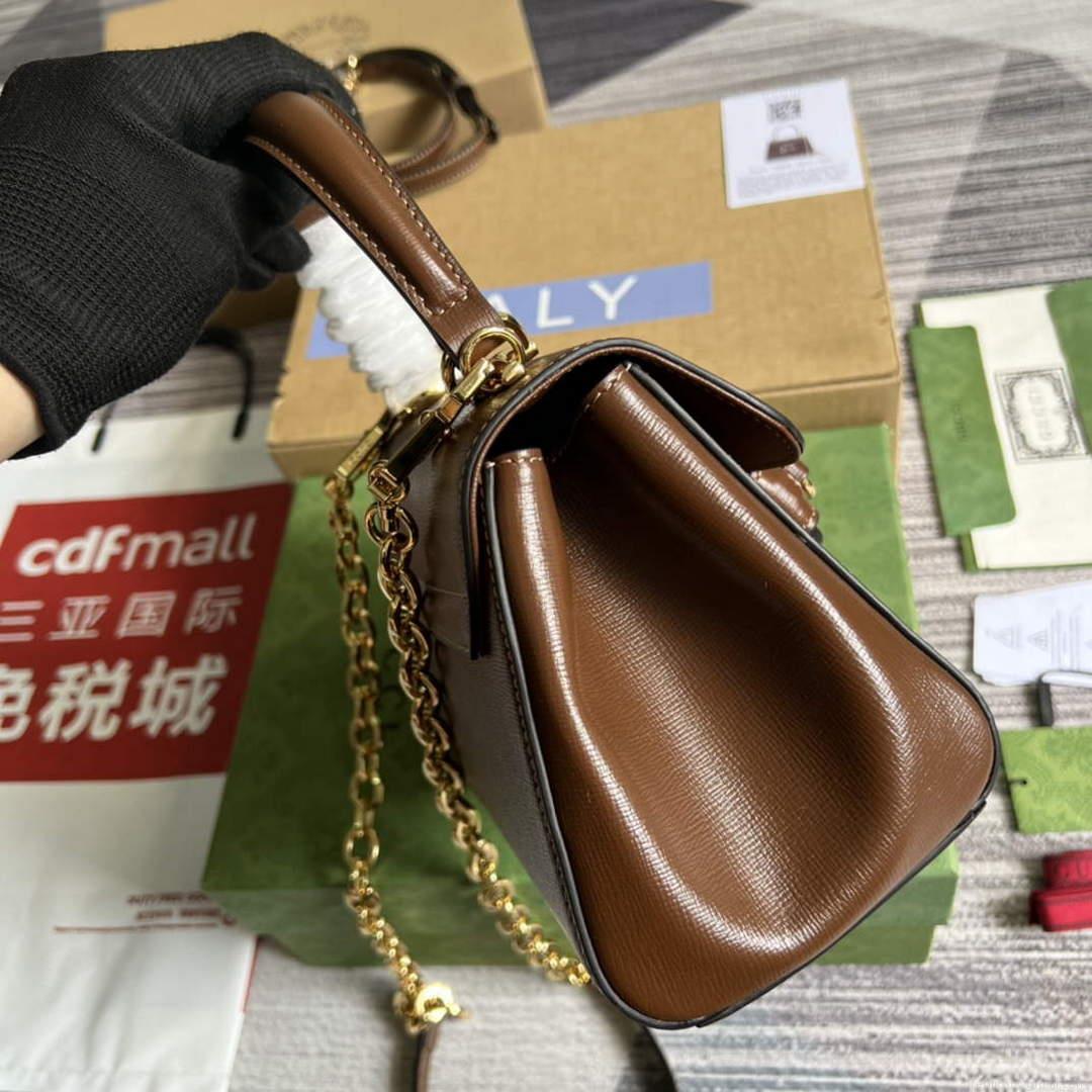 Gucci 703848 Gucci Horsebit 1955 Mini Bag Brown