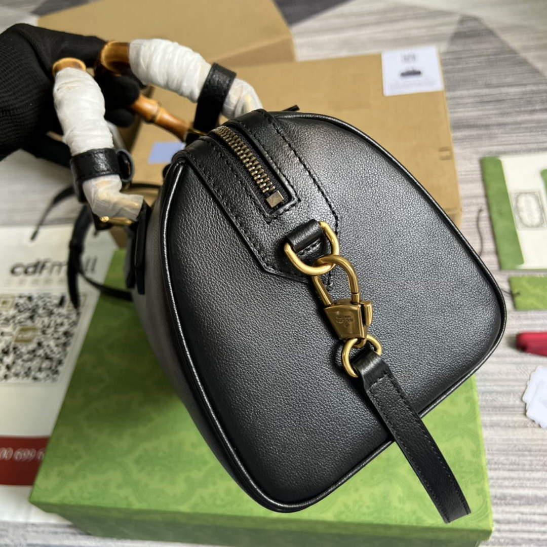 Gucci 655663 Gucci Diana Japan Limited Small Top Handle Bag Black