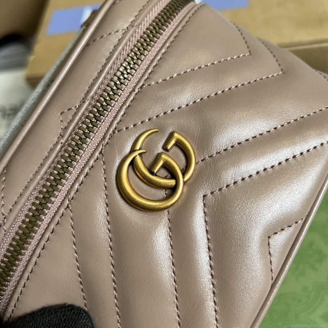 Gucci 699515 GG Marmont Mini Top Handle Bag Light pink