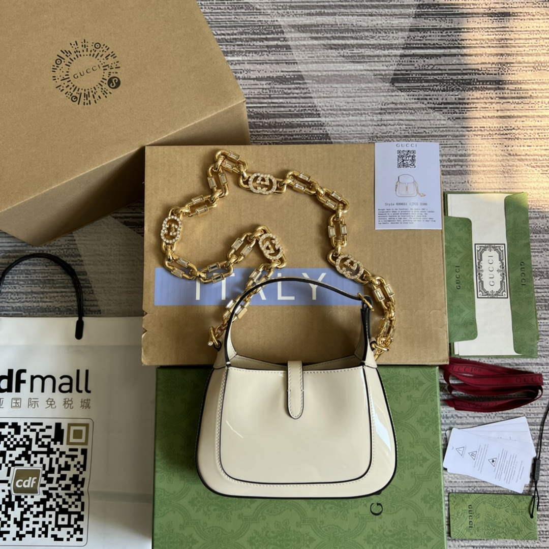Gucci 699651 Jackie 1961 Mini Shoulder Bag White