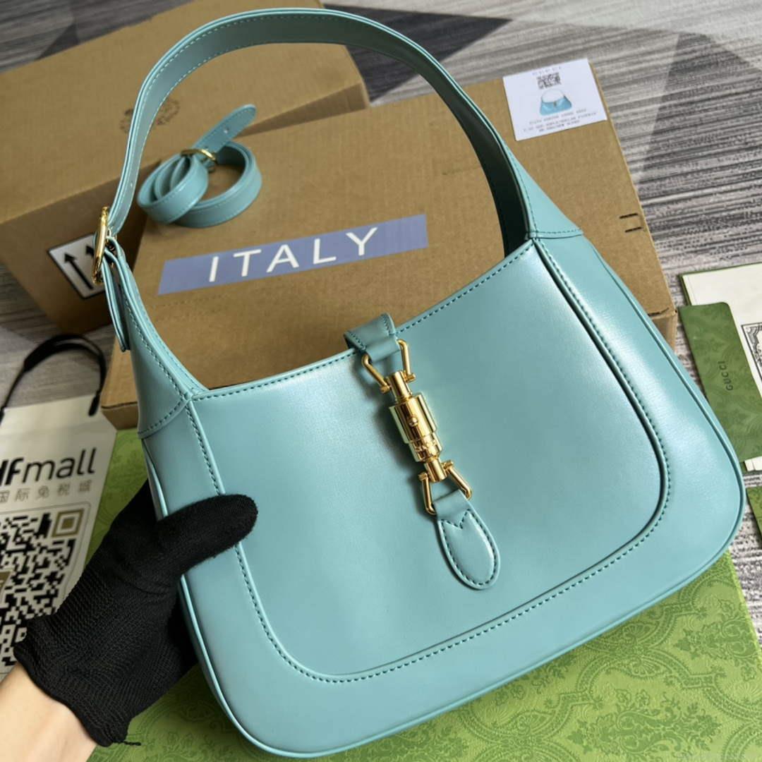 Gucci 636709 Jackie 1961 Small Shoulder Bag Light blue