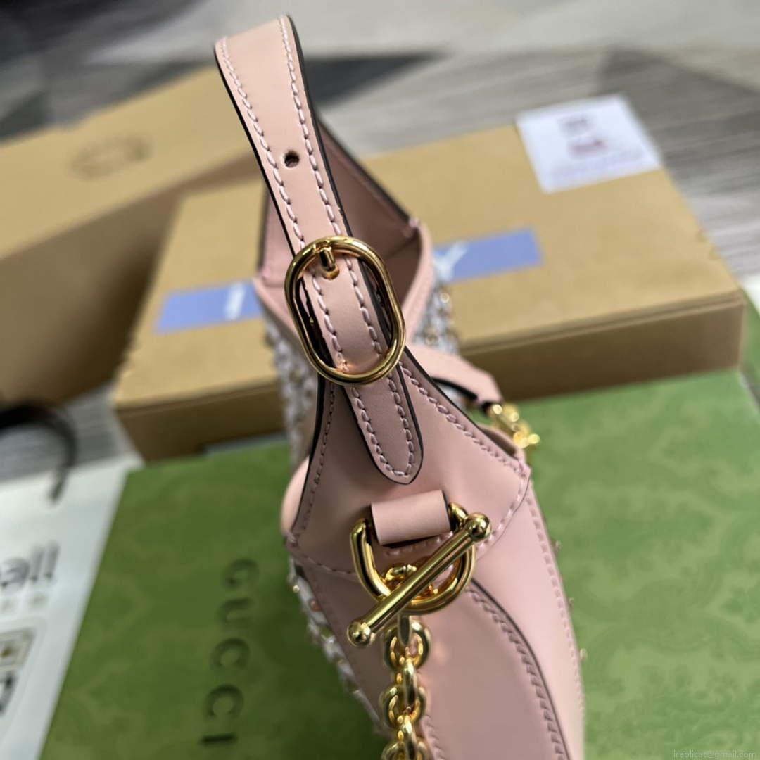 Gucci 677027 Jackie 1961 Mini Crystal bag Pink