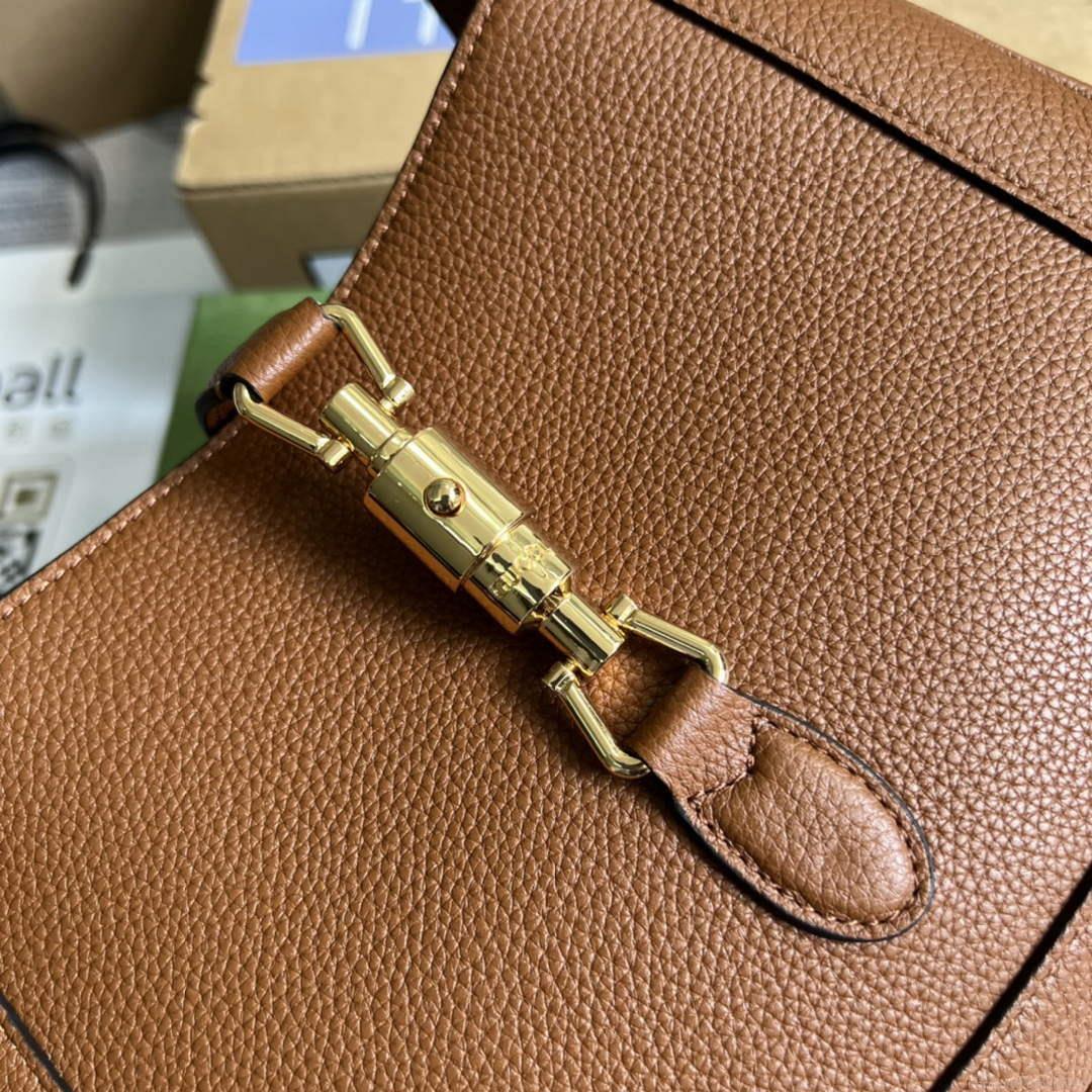 Gucci 636709 Jackie 1961 Small Natural Grain Bag Brown