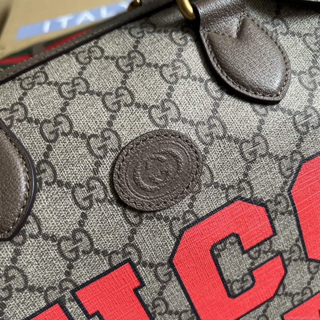 Gucci 687828 Tiger GG Large Duffle Bag Brown