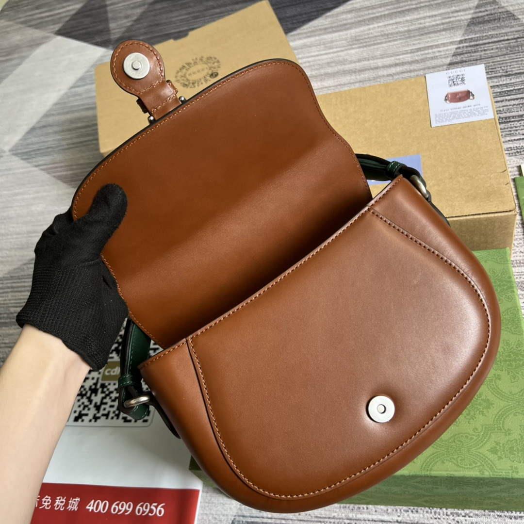 Gucci 679540 Logo-print Leather Shoulder Bag Brown