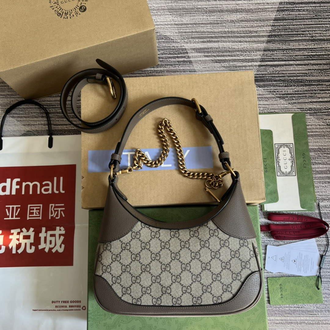 Gucci 731817 Aphrodite Small Shoulder Bag Brown
