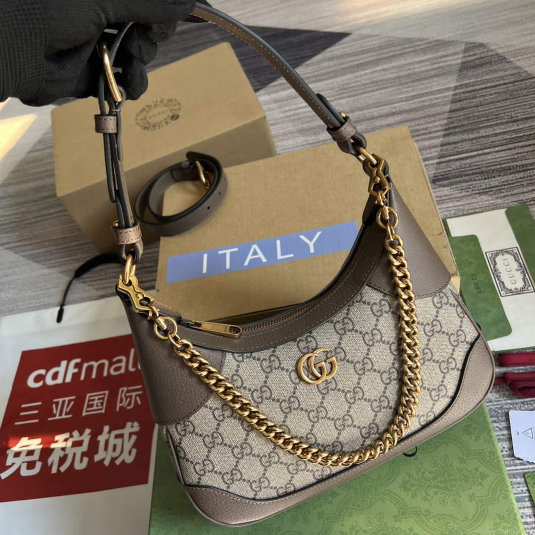 Gucci 731817 Aphrodite Small Shoulder Bag Brown
